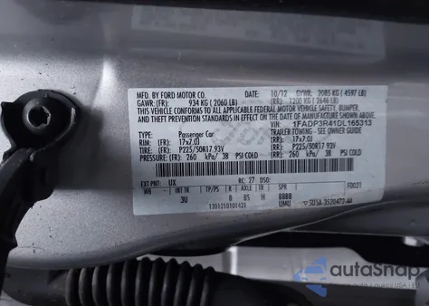 2013 Ford Focus Electric from USA, damaged, VIN 1FADP3R41DL165313